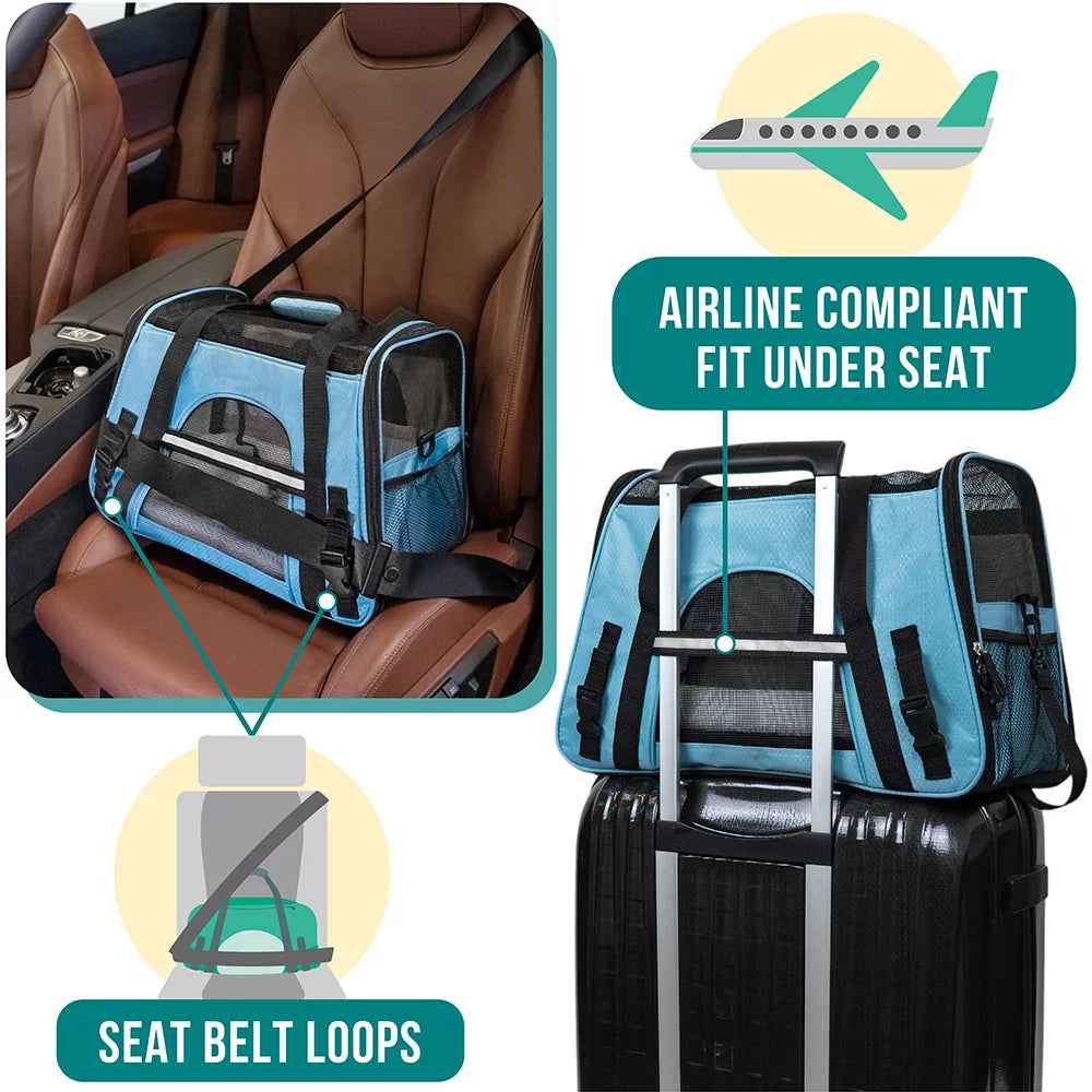 Airline Pet Carrier for Cats and Small Dogs