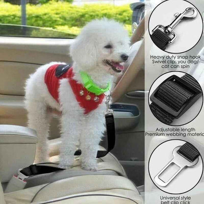Adjustable Pet Safety Seatbelt Harness for Cars