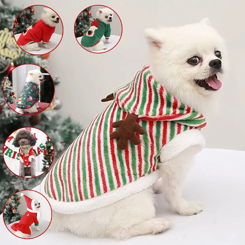Festive Pet Costumes: Christmas Dog & Cat - HuckMB Pet Supply