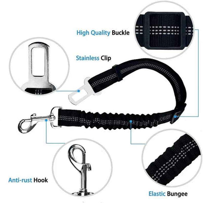 Adjustable Elastic Dog Car Seat Belt for Pet Travel Safety