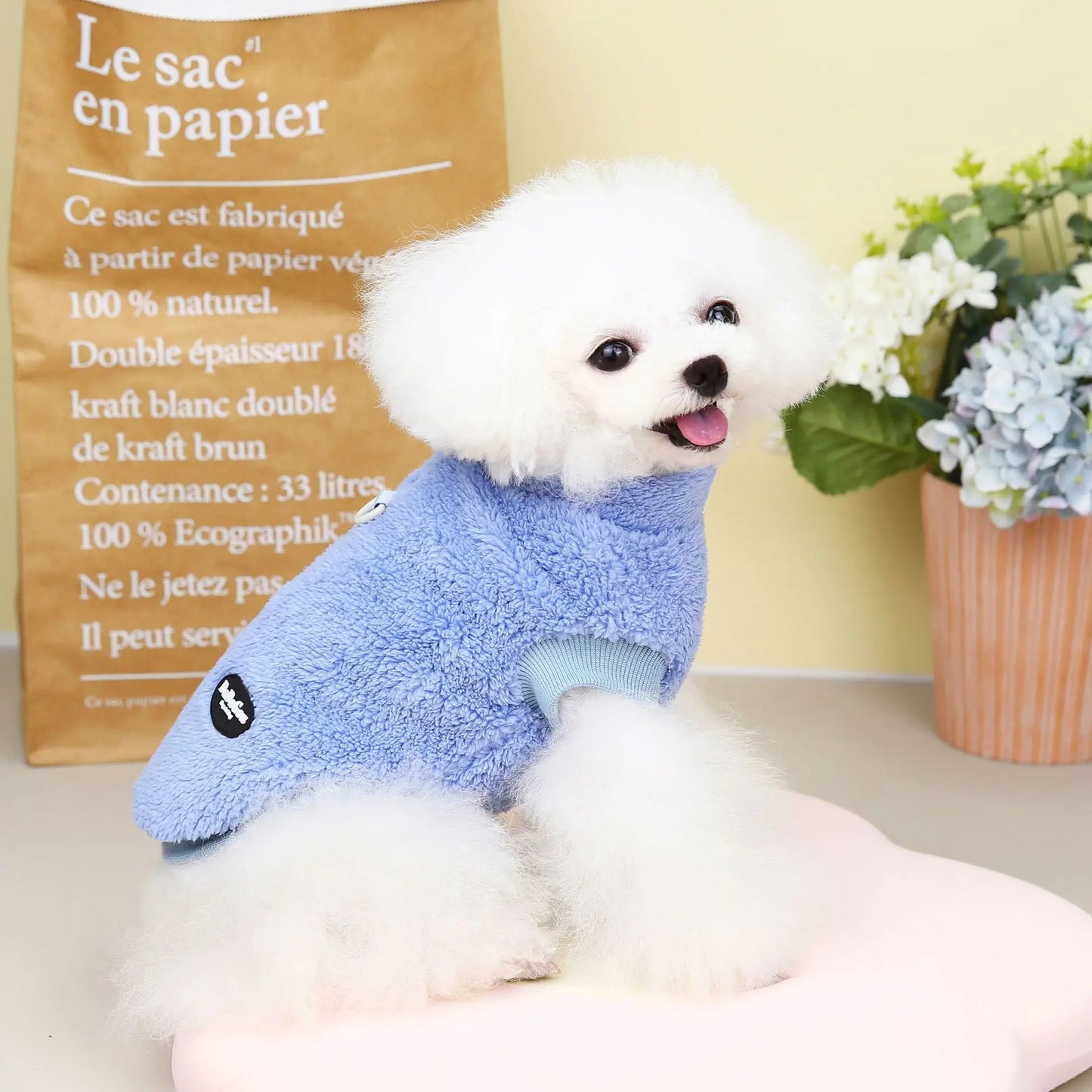 Small Dog Winter Fleece Jacket - Warm & Stylish Pet Clothing - HuckMB Pet Supply