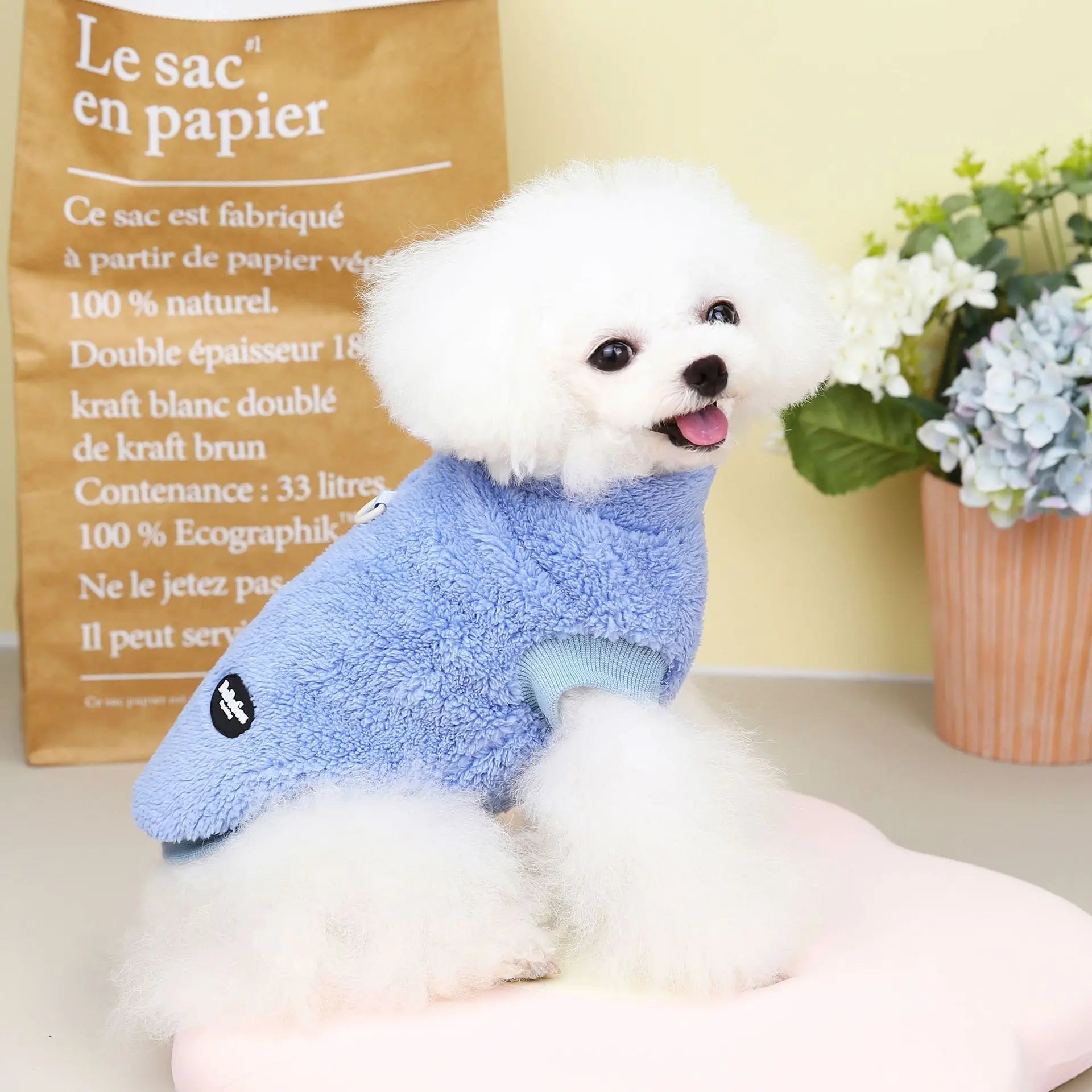 Small Dog Winter Fleece Jacket - Warm & Stylish Pet Clothing - HuckMB Pet Supply