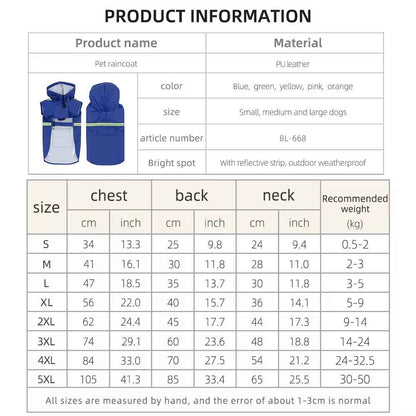 Waterproof Dog Coat S-5XL Waterproof