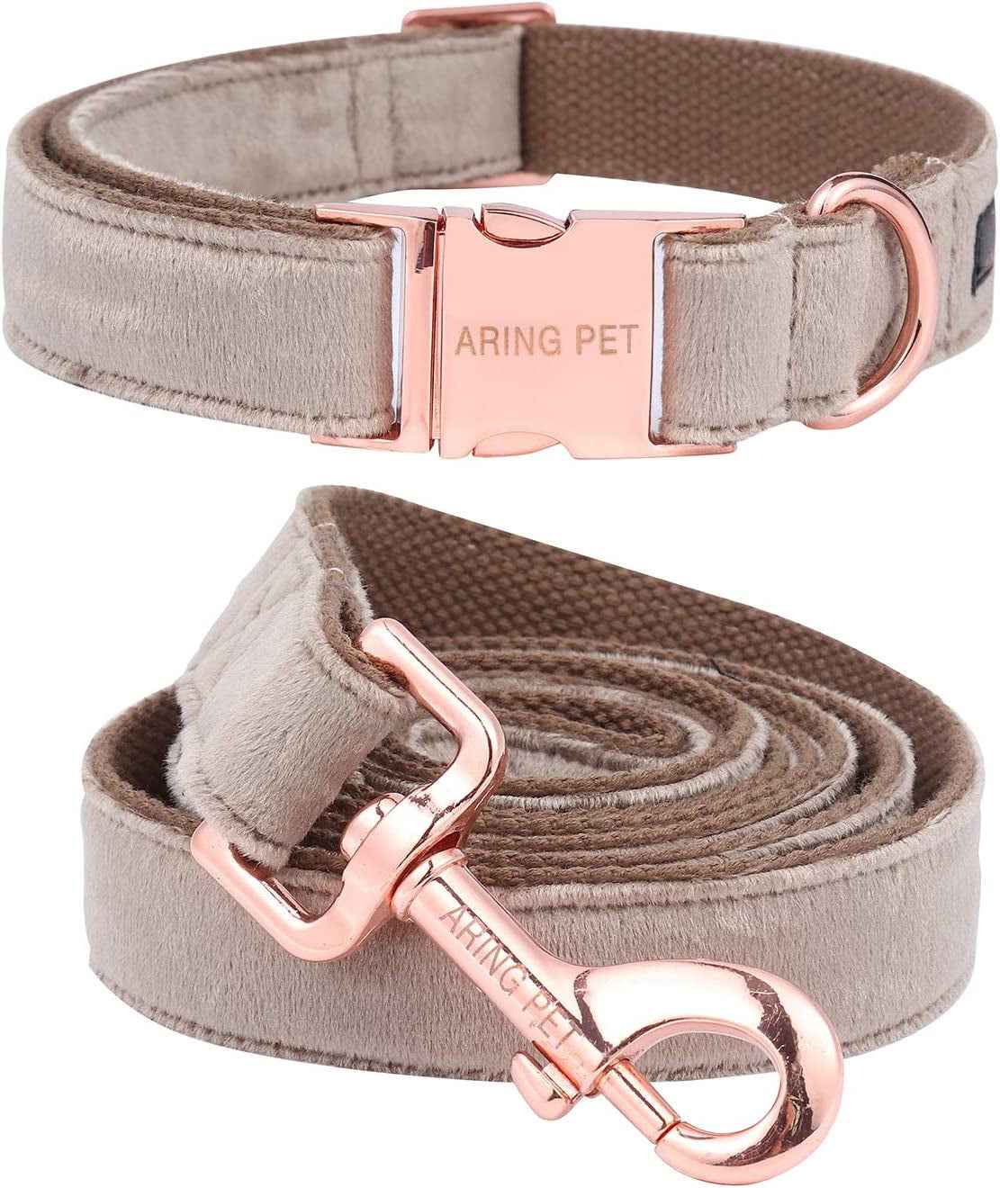 Soft Velvet Dog Collar & Leash Set - Adjustable & Comfy