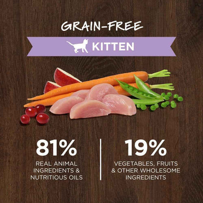 Grain-Free High-Protein Kitten Food - Raw Coated Kibble