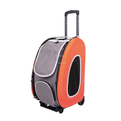 Foldable Pet Stroller Trolley Backpack