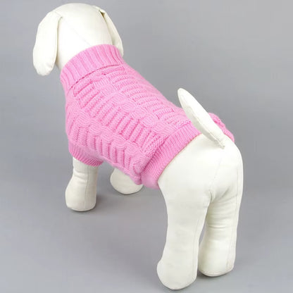 Warm Winter Pet Sweater for Small Dogs - Knitted Dog Coat - HuckMB Pet Supply