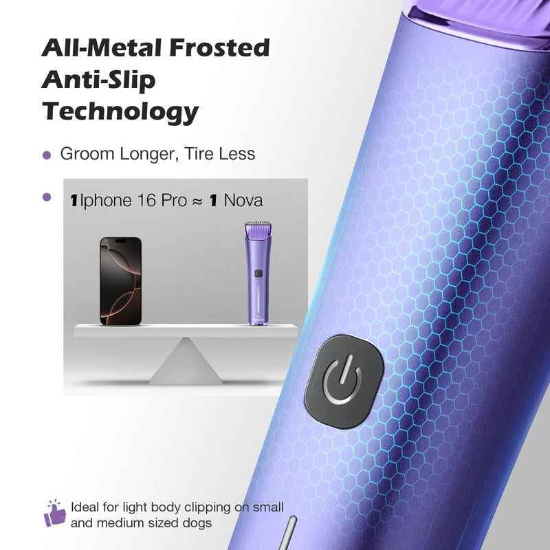 Cordless Dog Grooming Clippers with 5-in-1 Adjustable Blades