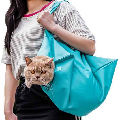 Cozy Cat Travel Tote Bag: Stylish, Plush Carrier for Cats