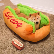 Hot Dog Design Pet Bed: Cozy Washable Lounger Dogs & Cats