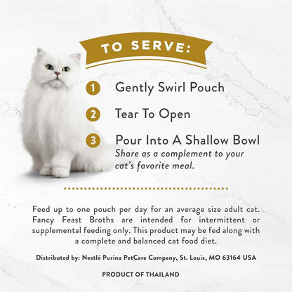 Purina Fancy Feast Senior Cat Broth Toppers White Chicken