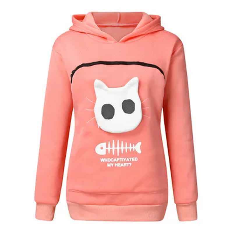 Cozy Cat Lover Hoodie with Pocket & Drop Shipping Benefits