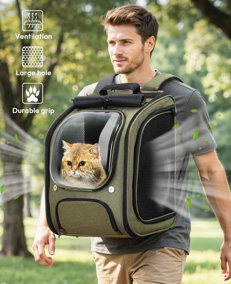 Pecute Cat Backpack Carrier, Large Space Cat Bubble Backpack