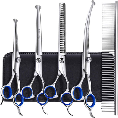 Durable Professional Dog Grooming Scissors Set