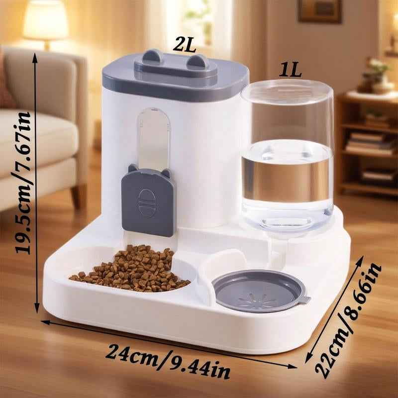 Automatic Cat Feeder and Water Dispenser Set