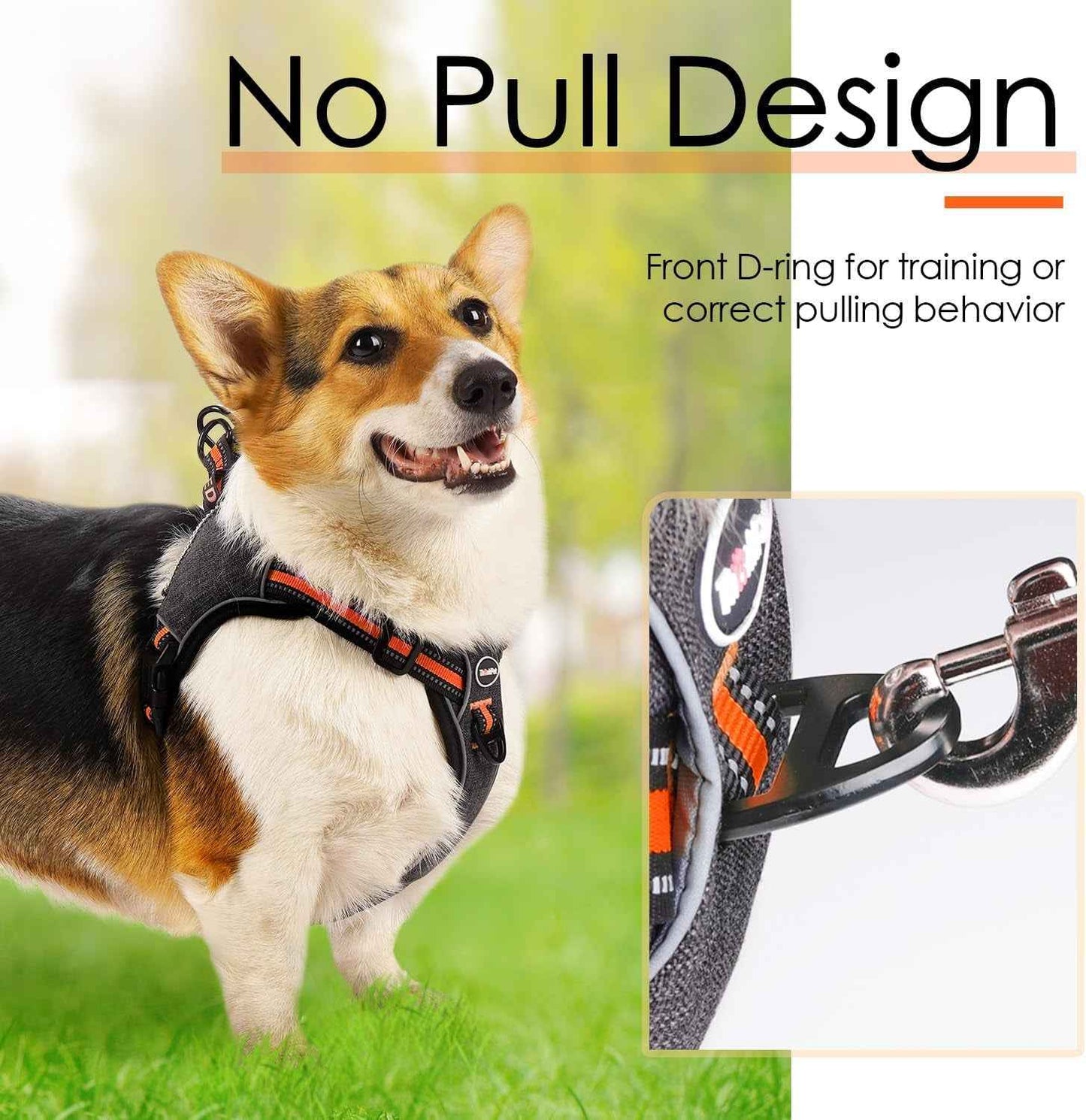 No Choke Dog Harness: Step-In, Escape-Proof for Large Dogs
