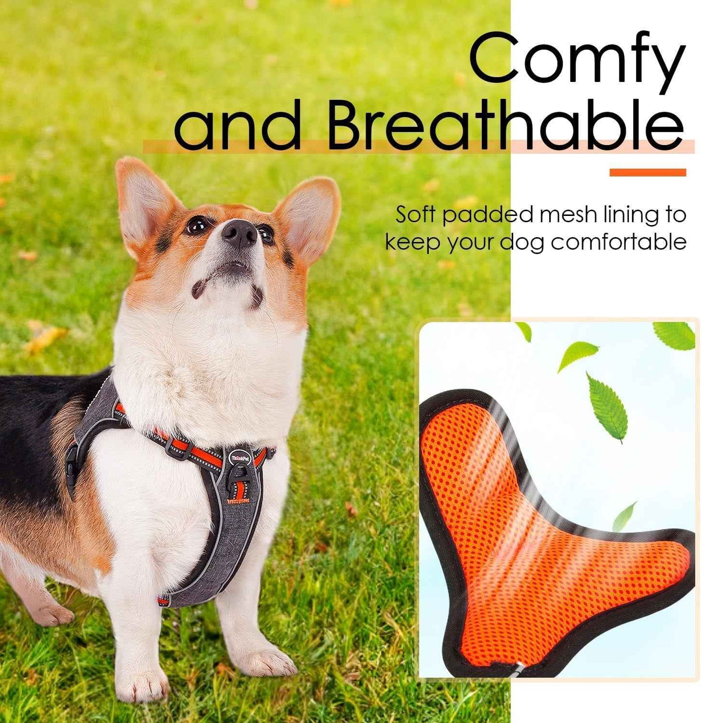 No Choke Dog Harness: Step-In, Escape-Proof for Large Dogs