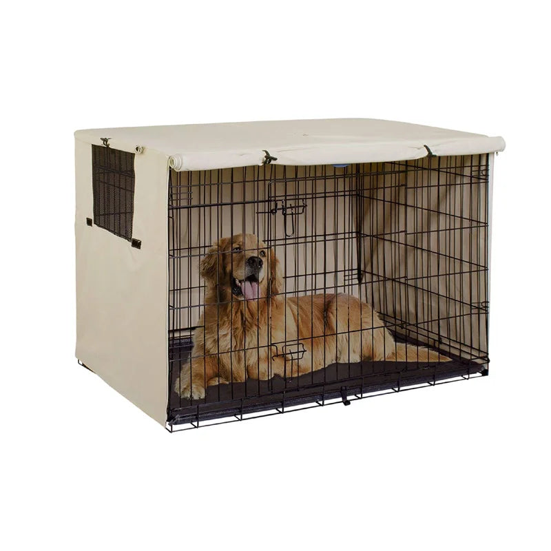 Oxford Pet Crate Cover Waterproof & Sunproof 210D Polyester - HuckMB Pet Supply