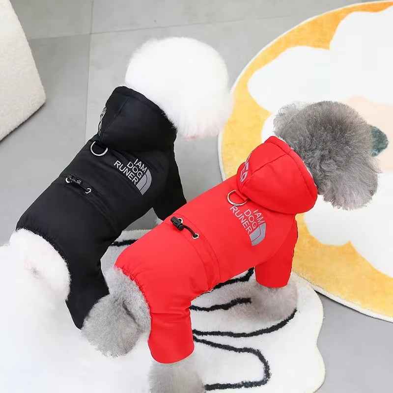 Winter Waterproof Dog Coat: Reflective Hoodie for Small Pets