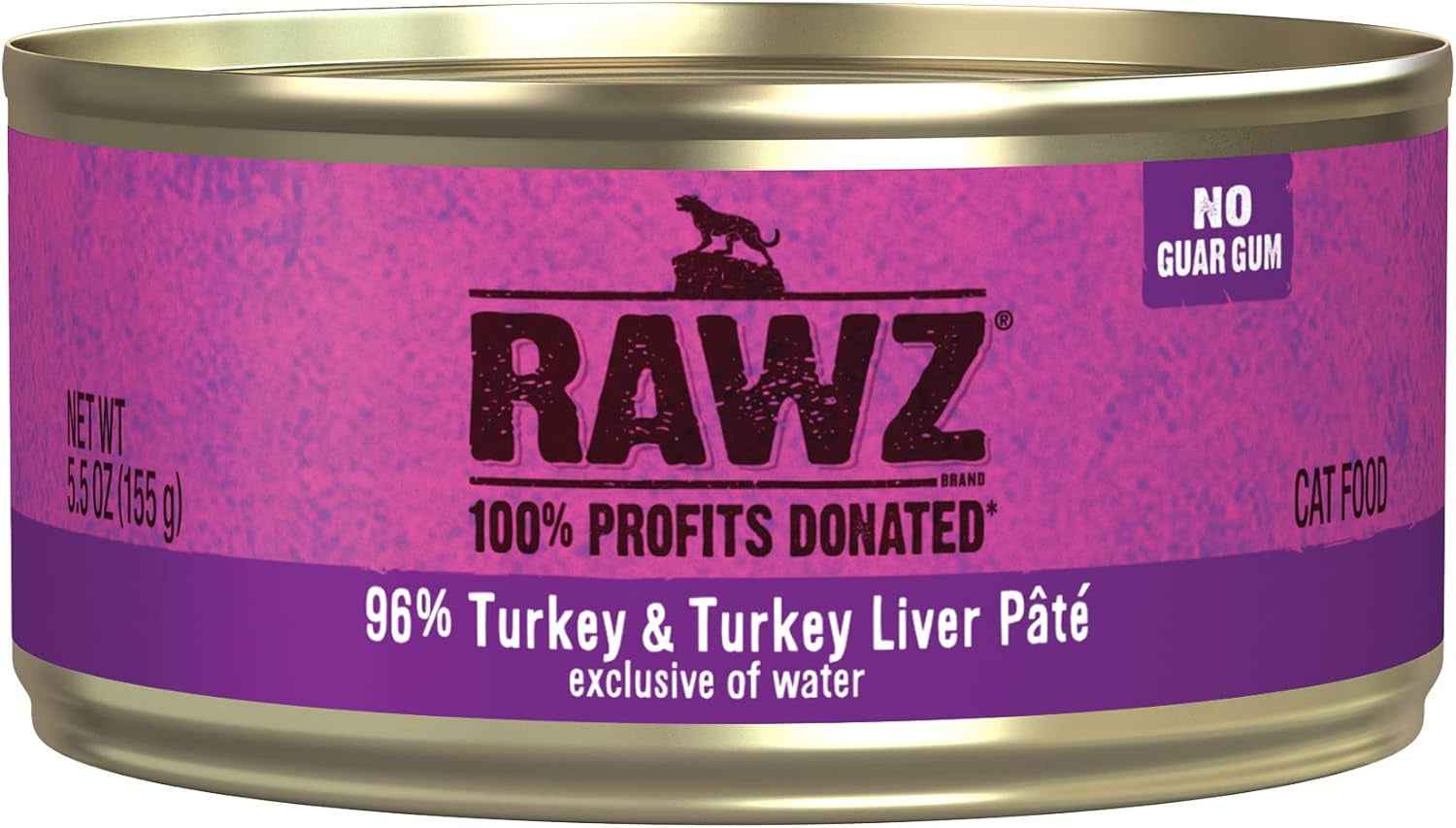 Natural Pate Wet Cat Food: Rawz Turkey & Liver, No BPA