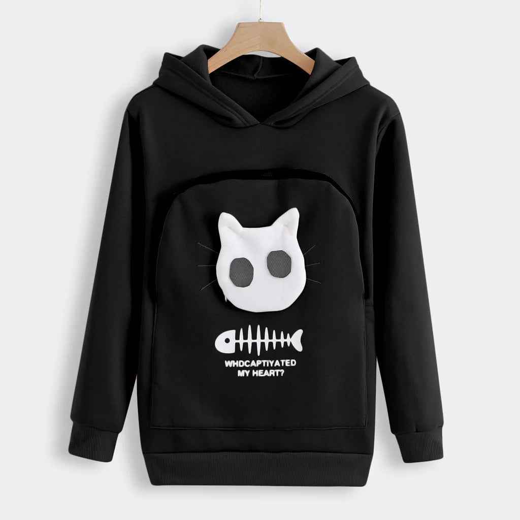 Cozy Cat Lover Hoodie with Pocket & Drop Shipping Benefits