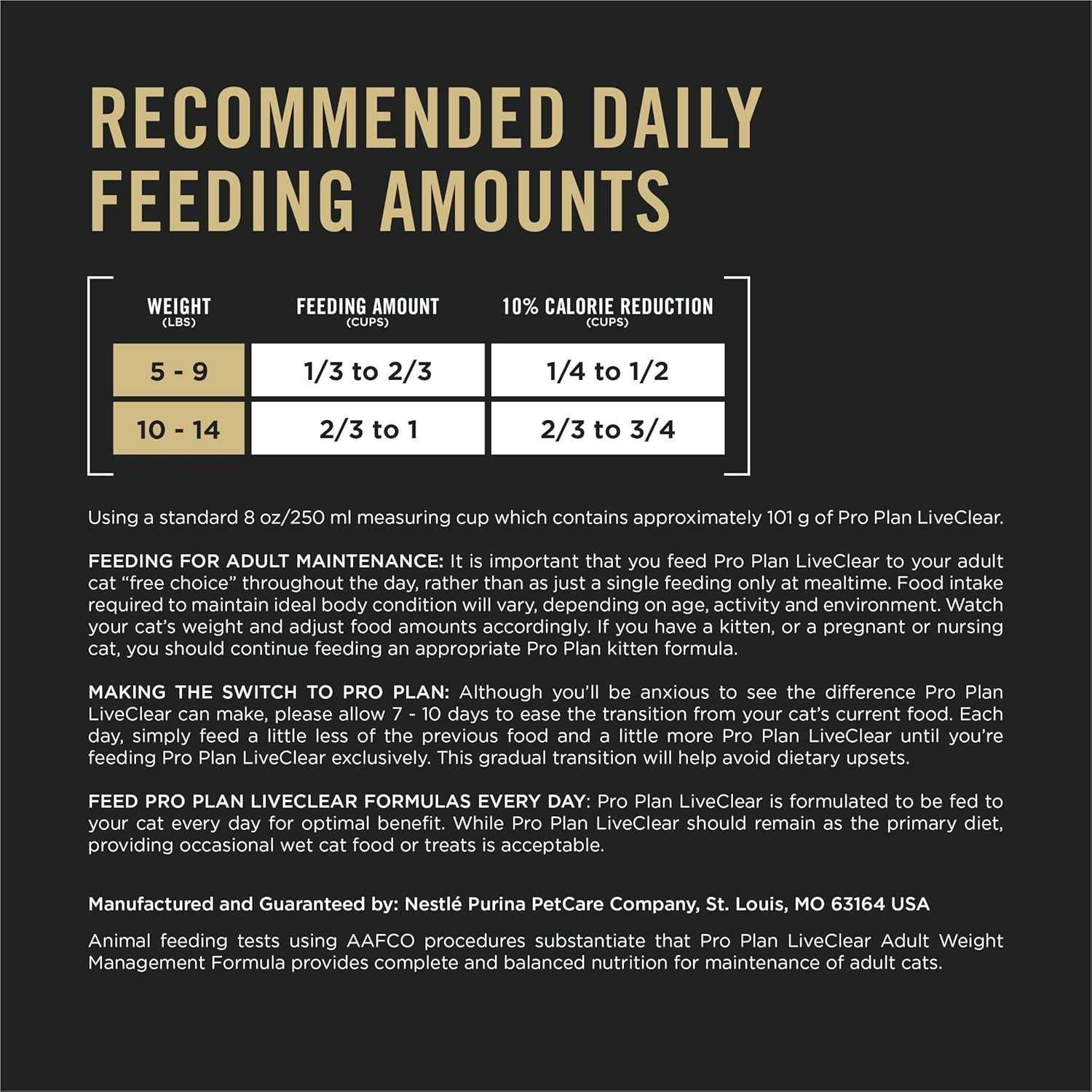 Purina LiveClear Weight Loss and Allergen Reducing Cat Food - HuckMB Pet Supply