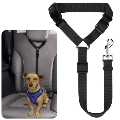 SafeRide DuoLeash: 2-in-1 Dog Car Seat Belt & Walking Leash