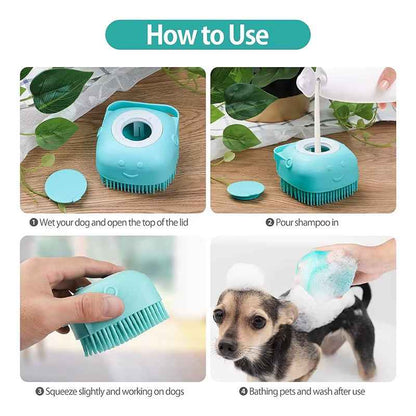 FurEase Spa Brush for Pets Bath Time