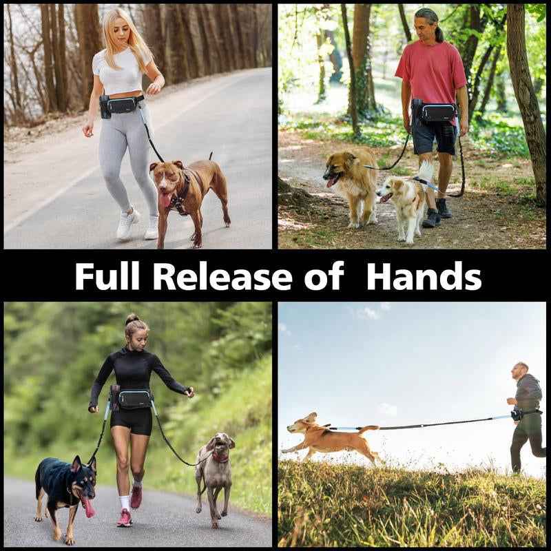 Hands-Free Dual Bungee Dog Leash: Walk Two Dogs Effortlessly