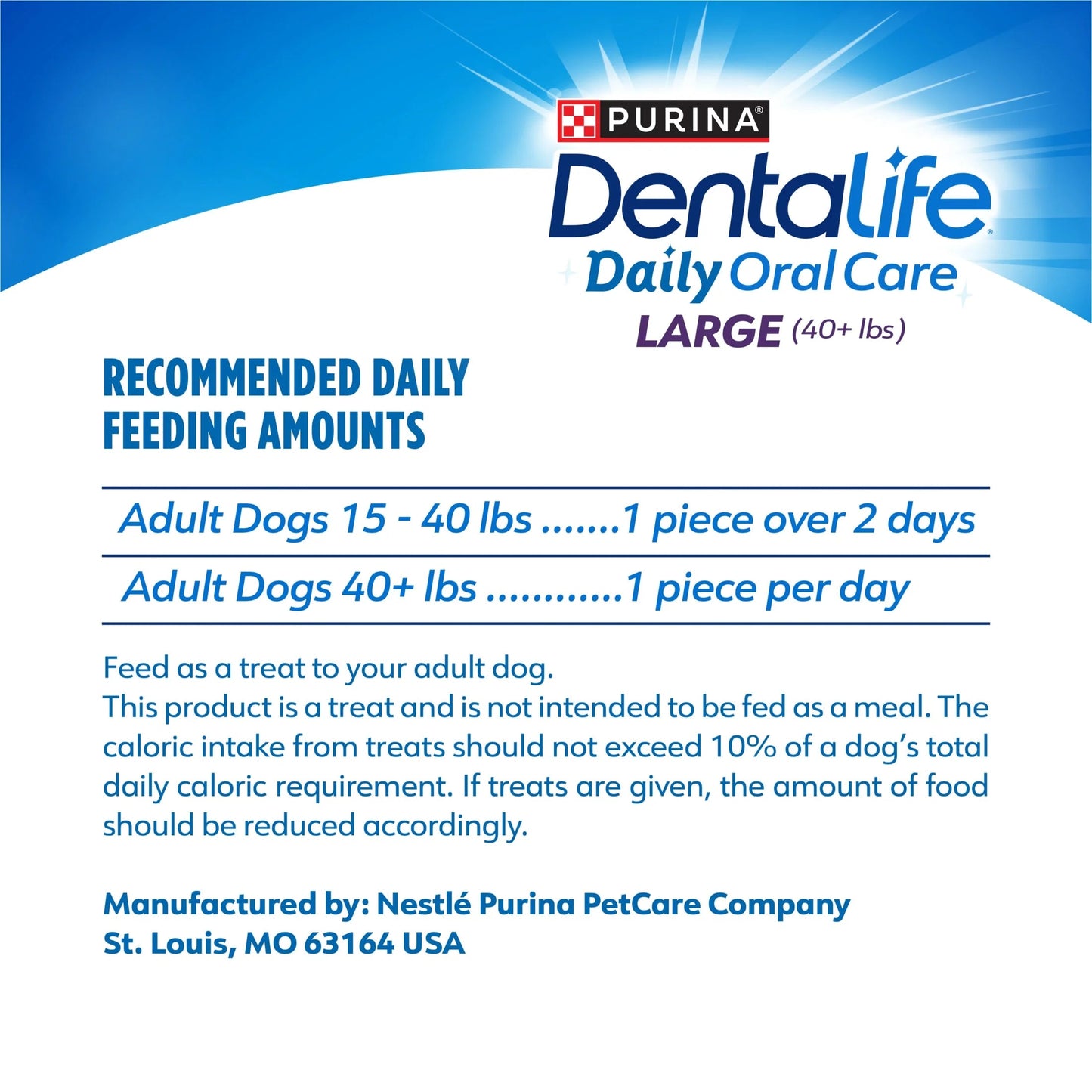 Purina DentaLife Dog Dental Chews Clean Teeth Large Breed - HuckMB Pet Supply