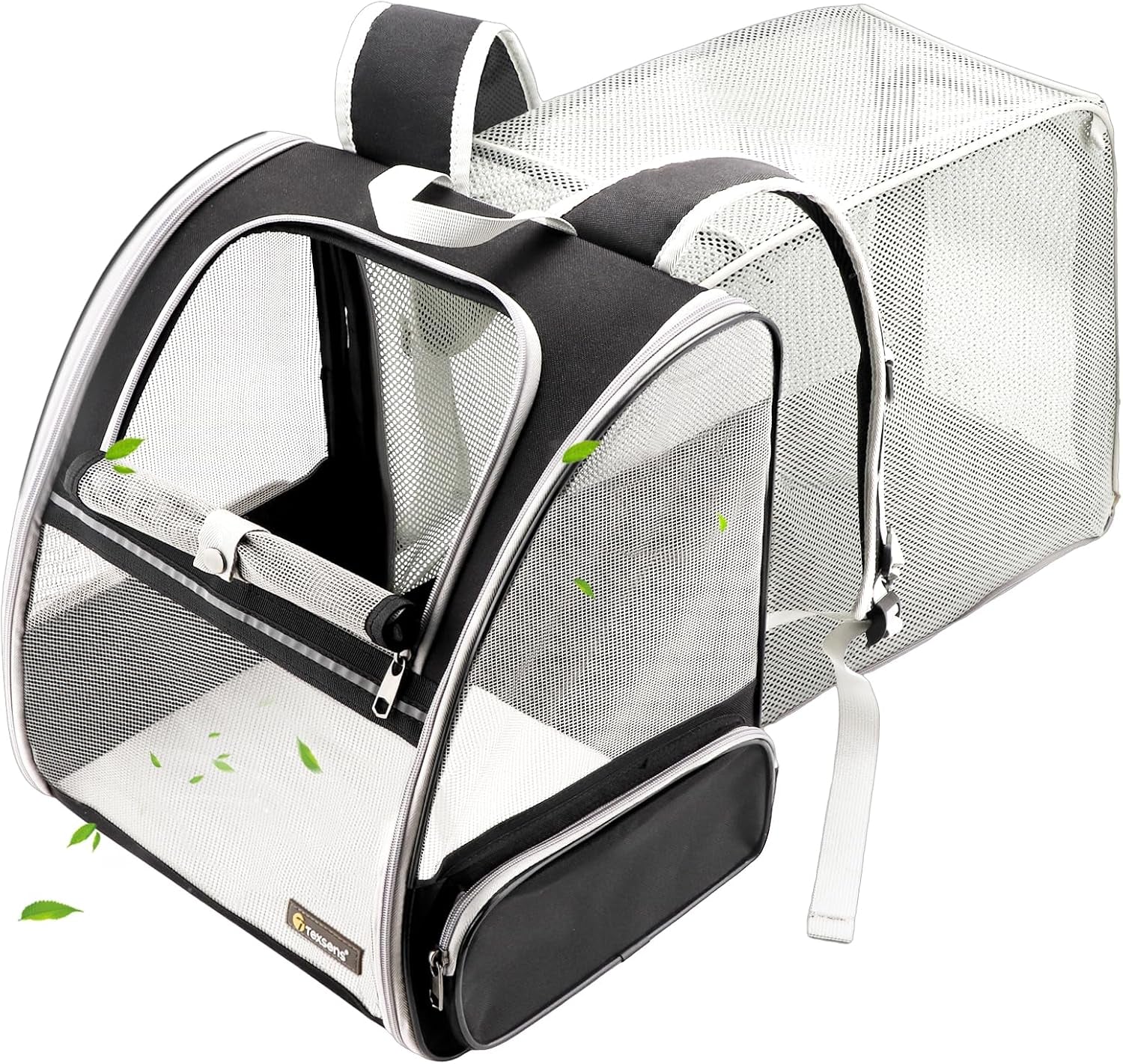 Texsens Expandable Cat Backpack Carrier - Airline Approved - HuckMB Pet Supply