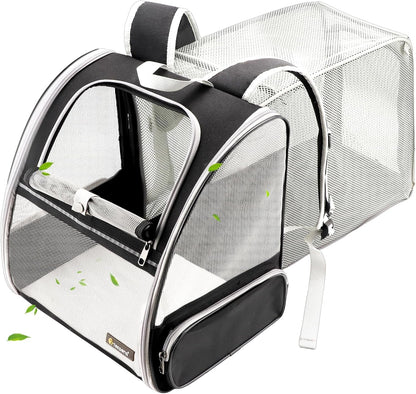 Texsens Expandable Cat Backpack Carrier - Airline Approved - HuckMB Pet Supply