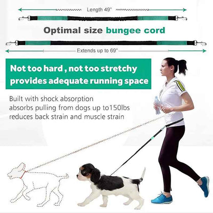 Hands-Free Dog Leash Waist Belt