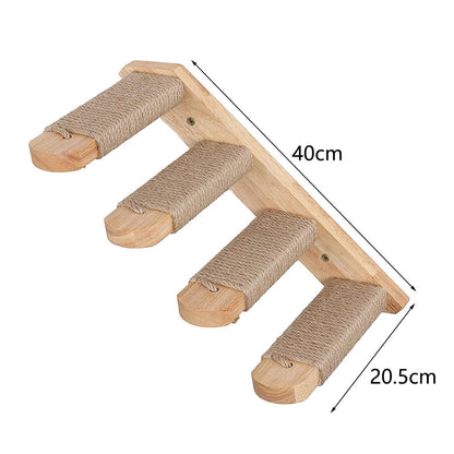 Cat Wall Shelves: Climbing Tower & Scratching Post Combo - HuckMB Pet Supply