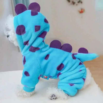 Dinosaur Pet Hoodie: Cozy Fleece Sweater for Small Dogs