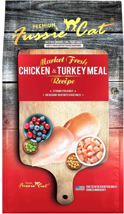 Fussie Cat Grain-Free Chicken & Turkey Dry Food 10Lb