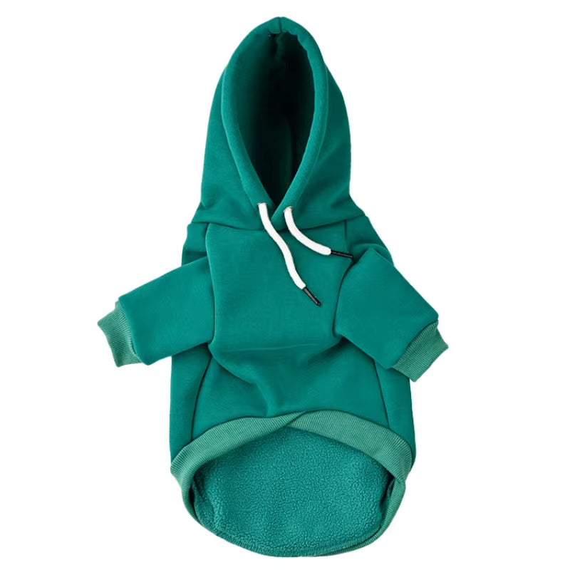 Warm Fleece Pet Hoodie: Cozy Dog & Cat Clothing for Outdoors - HuckMB Pet Supply
