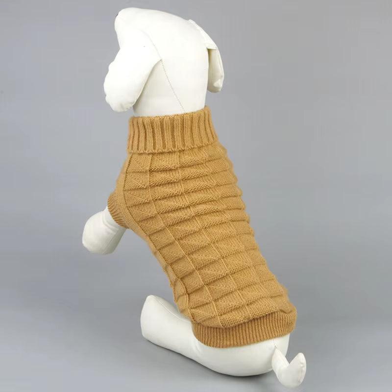 Warm Winter Pet Sweater for Small Dogs - Knitted Dog Coat - HuckMB Pet Supply