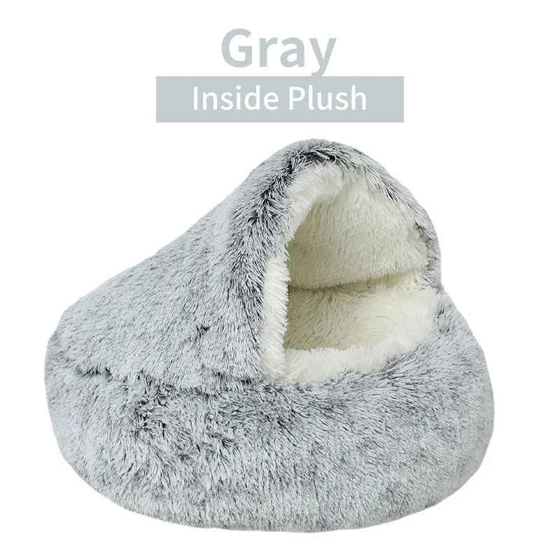 Cozy Winter Pet Bed for Cats and Small Dogs
