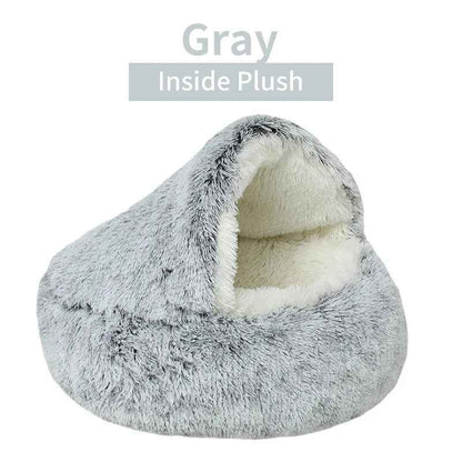 Cozy Winter Pet Bed for Cats and Small Dogs