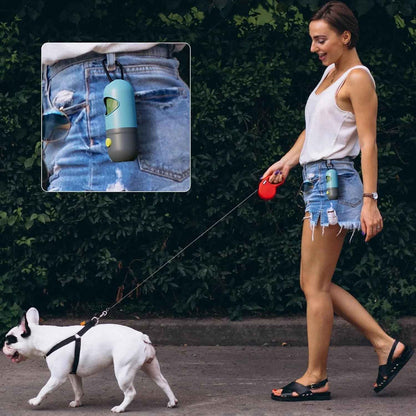 Dog Poop Bag Dispenser with Flashlight