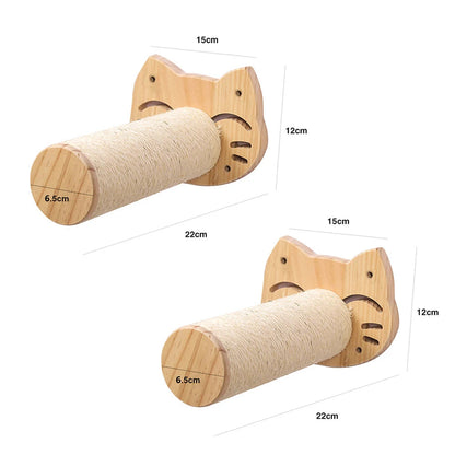 Cat Wall Shelves: Climbing Tower & Scratching Post Combo - HuckMB Pet Supply
