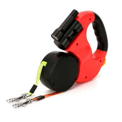 Double Dog Retractable Leash Rotating