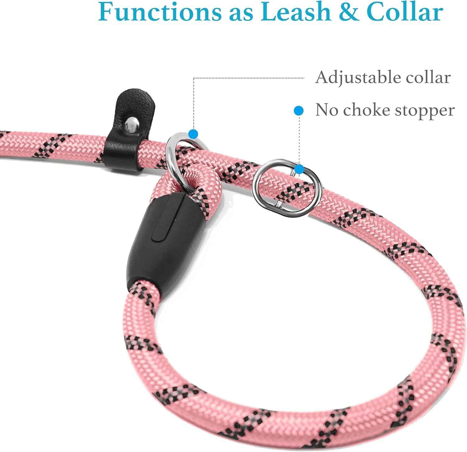 Durable Reflective Slip Lead Dog Leash for Training & Safety