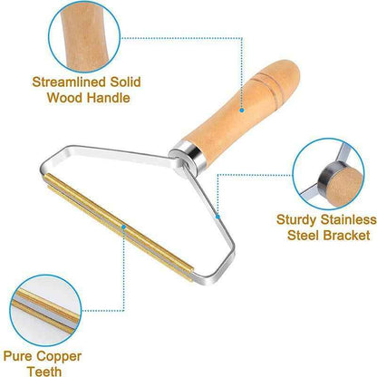 Eco-Friendly Pet Hairbrush Wooden Handle