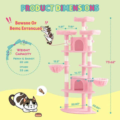 Corner Cat Tree Space Saver Indoor Cats