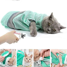 Adjustable Mesh Cat Grooming Bathing Bag for Safe Trimming