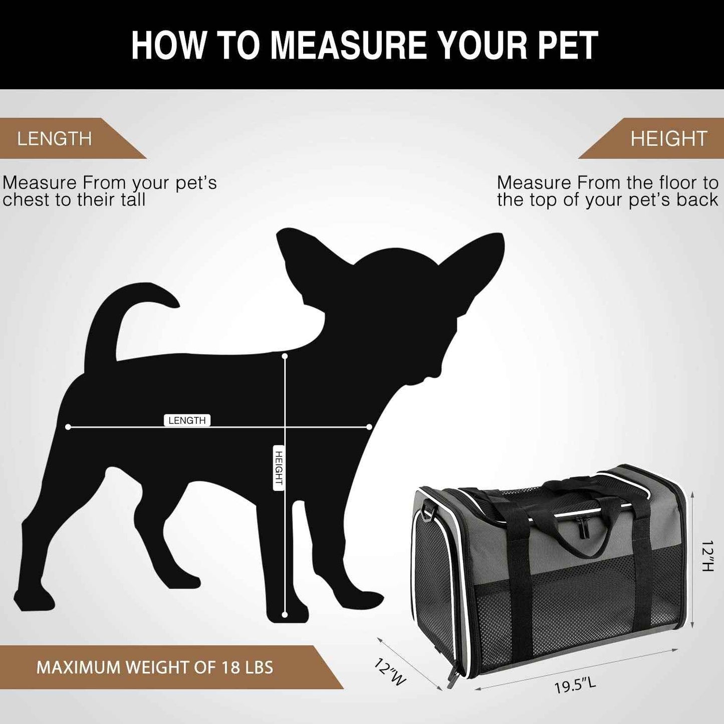 Airline Approved Soft-Sided Pet Carrier for Cats and Dogs