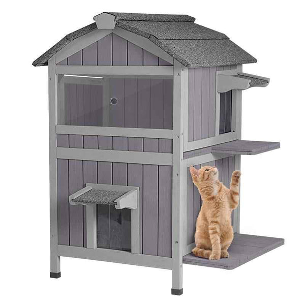 Outdoor Cat House for 2-3 Cats