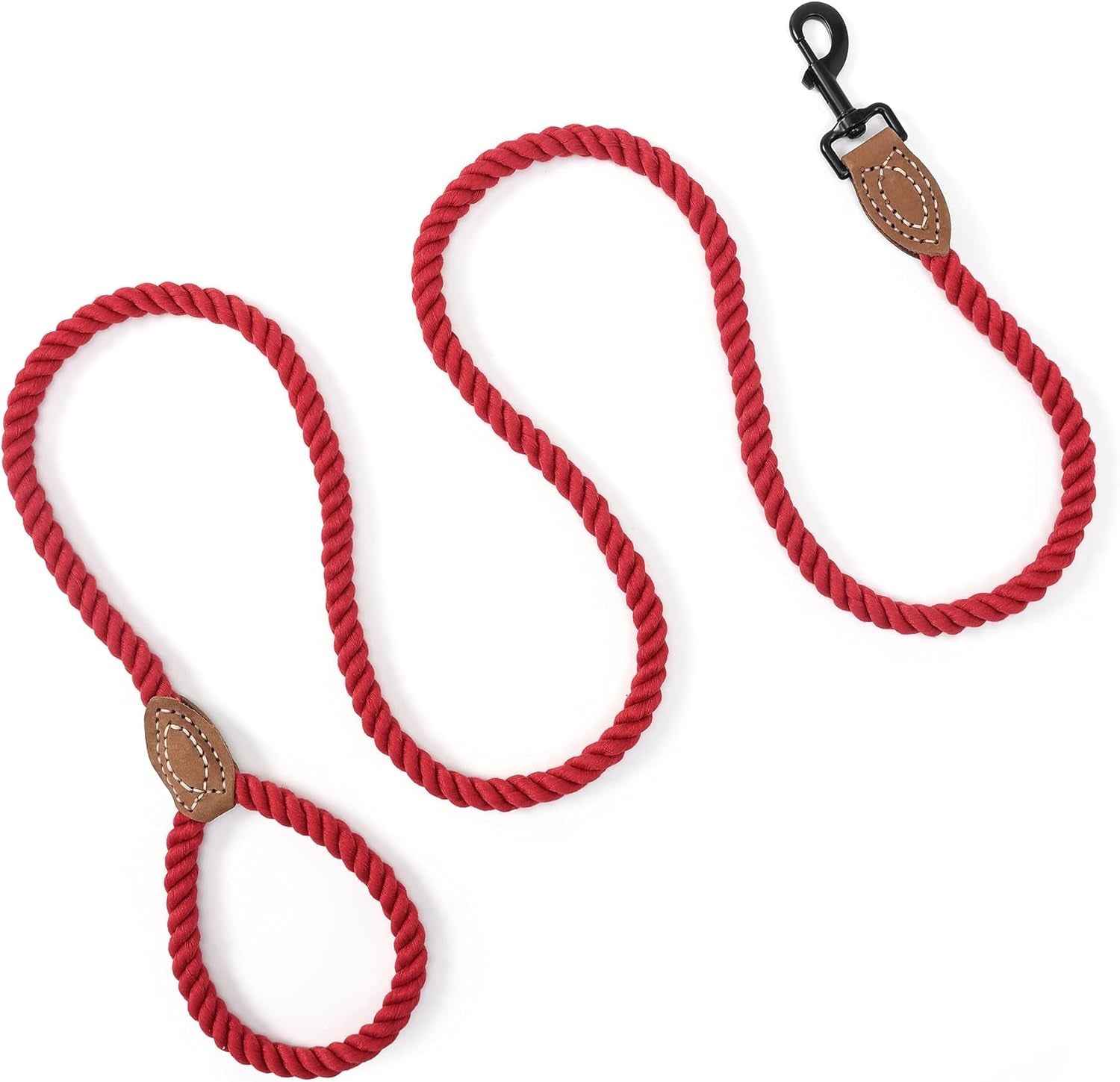 Braided Cotton Dog Leash - Durable & Stylish for Large Dogs